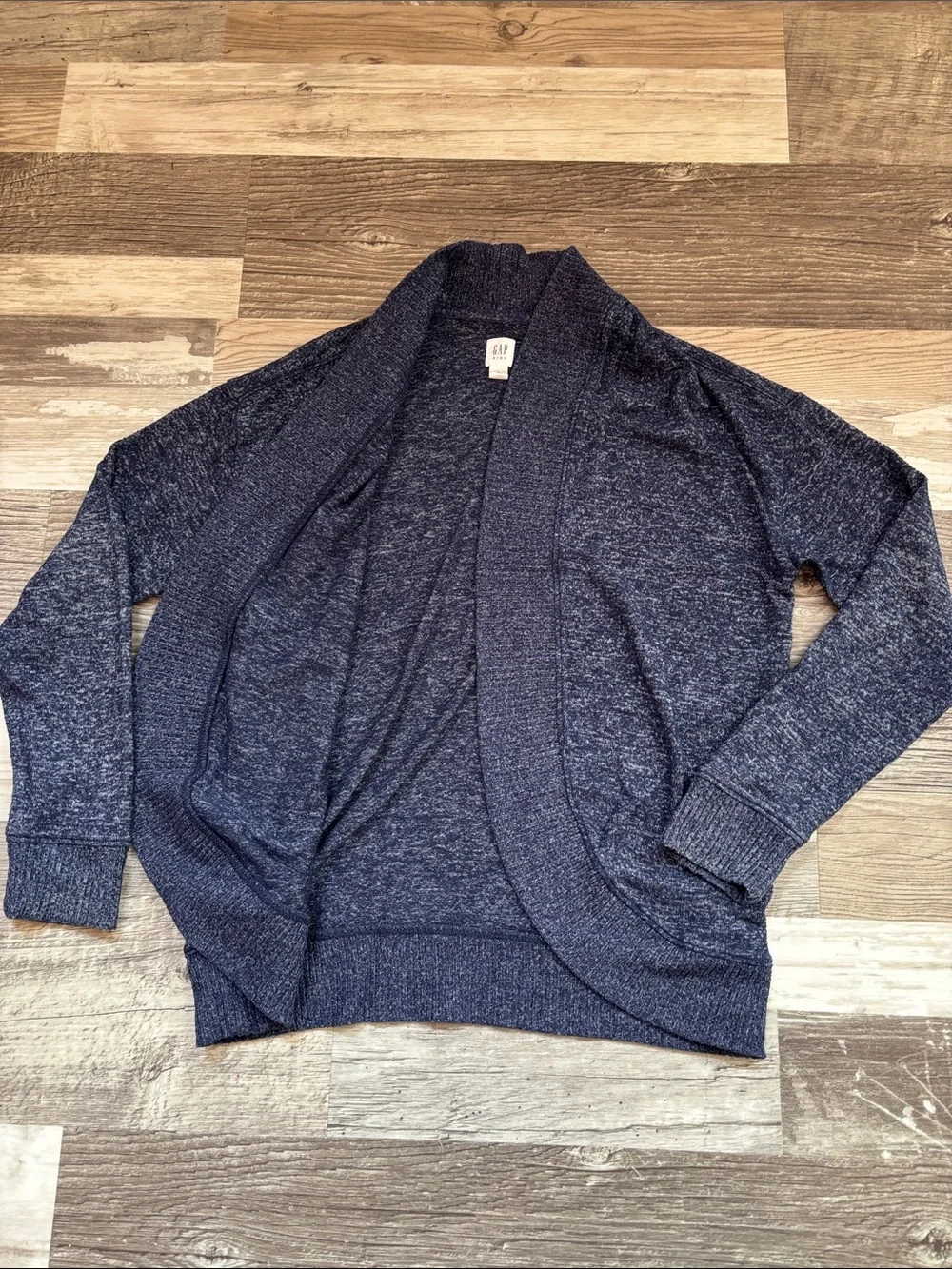 GAP Navy Knit Cardigan with Multicolor Striped leggings